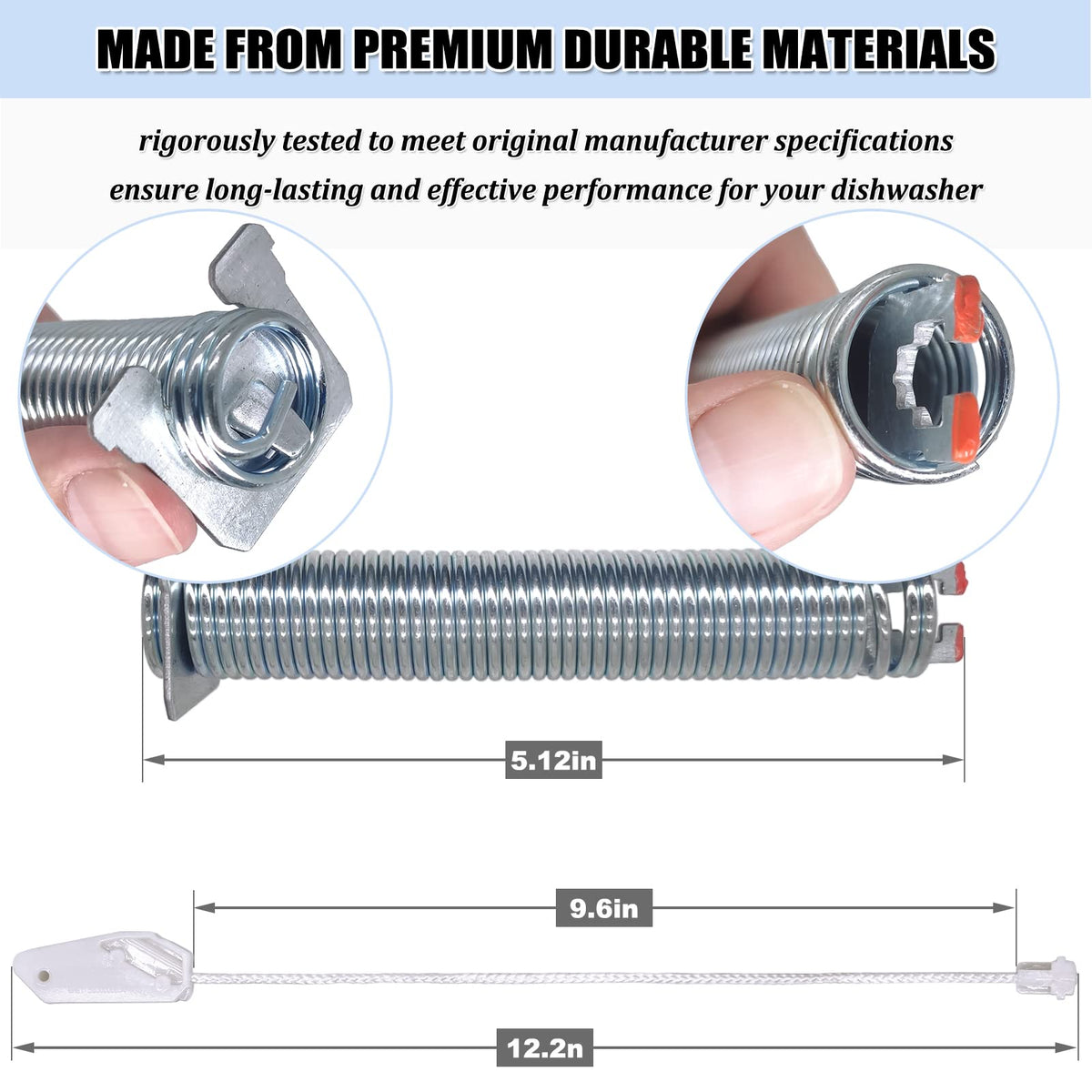 UPGRADED 00754866 Dishwasher Door Spring & Cable K