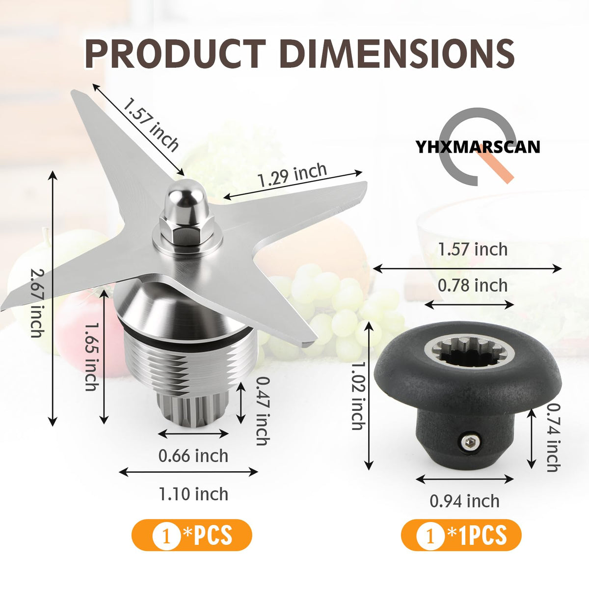 105733 Blade Replacement for Vitamix 64 oz Low Profile Container