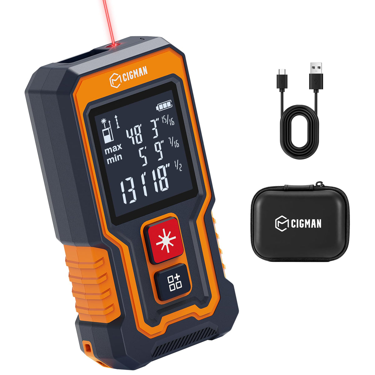CIGMAN Mini Laser Measuring Tool, 262Ft Laser Measure for Home & DIYers