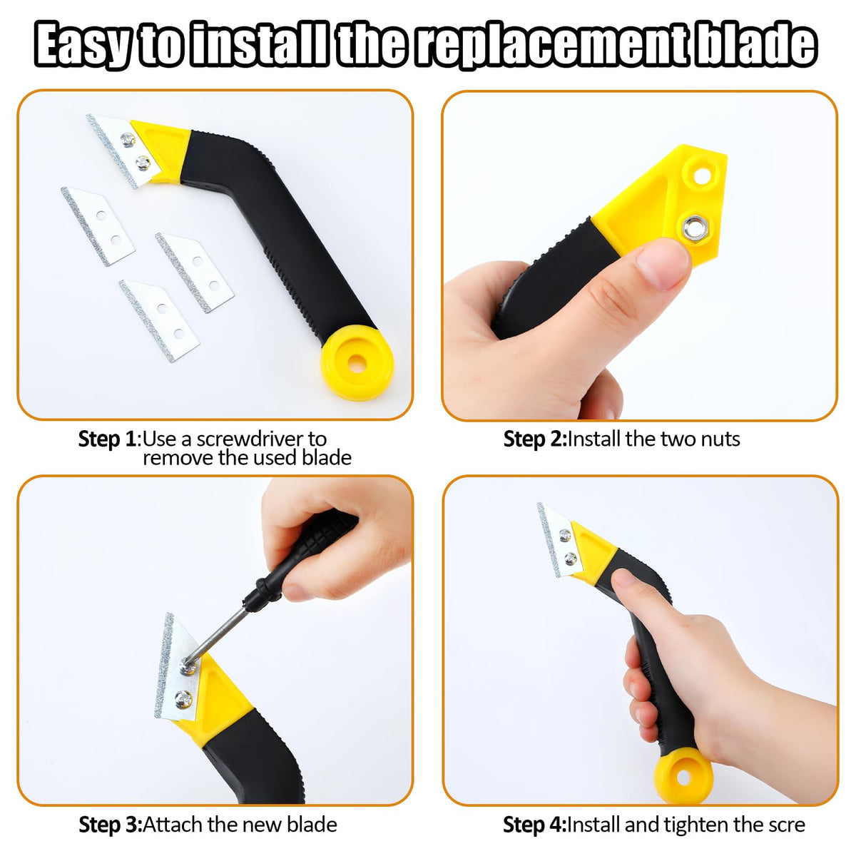 Blulu 11 Pcs Grout Float Set, Rubber Float, 6 Sponges, Angled Saw