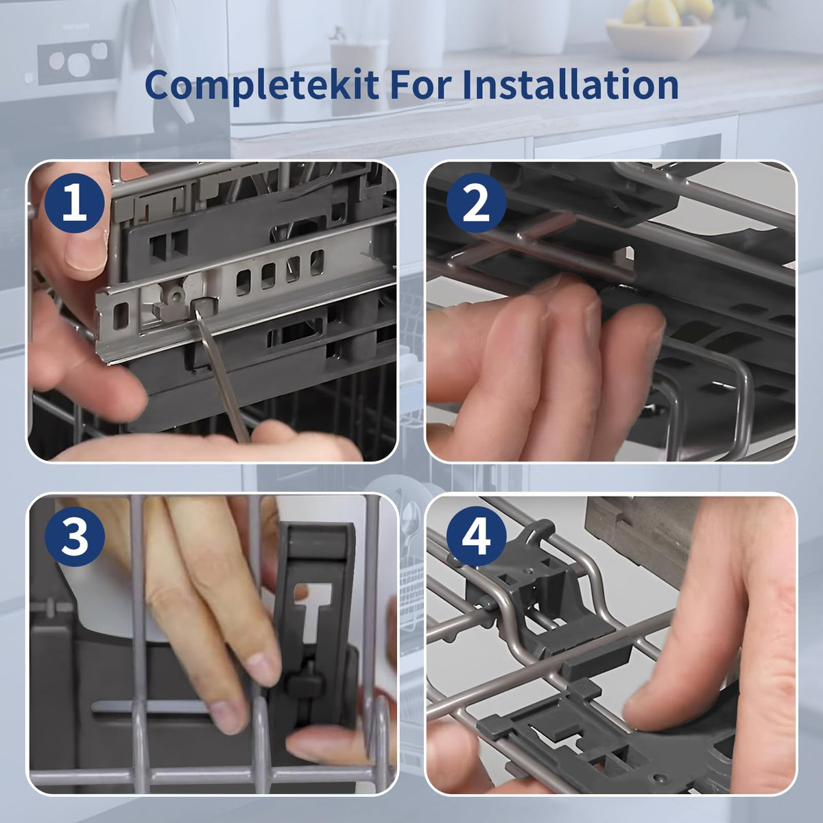 W10350375 Top Rack Adjuster Kit Replacement for Whirlpool Dishwasher