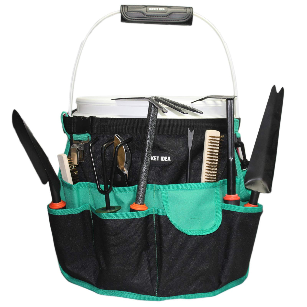 MELOTOUGH Bucket Caddy Organizer Bucket Tool Organizer for Garden Tools Fit 3.5 to 5 Gallon Bucket