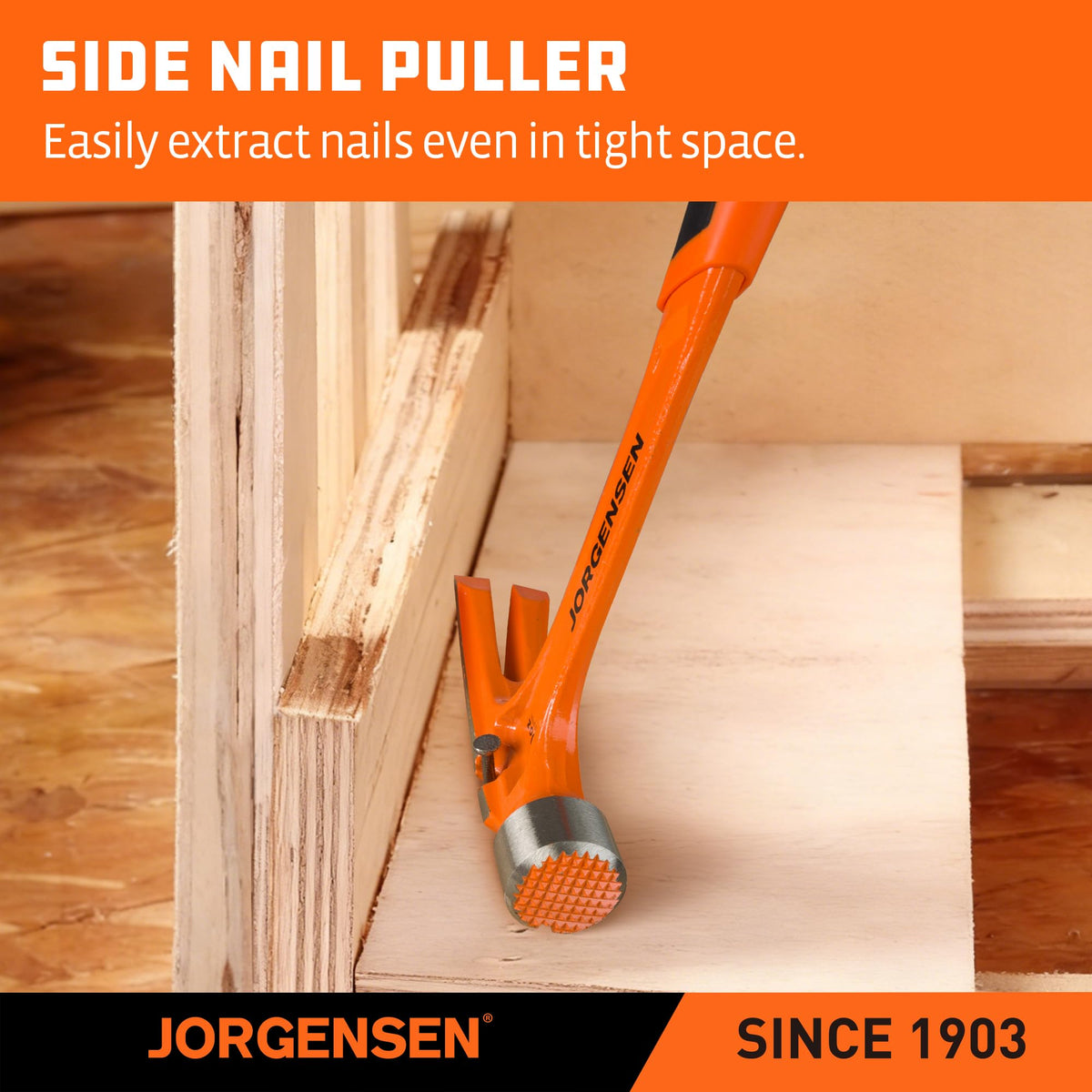 JORGENSEN 20 oz One-piece Forged Rip Claw Hammer with Magnetic Nail Holder