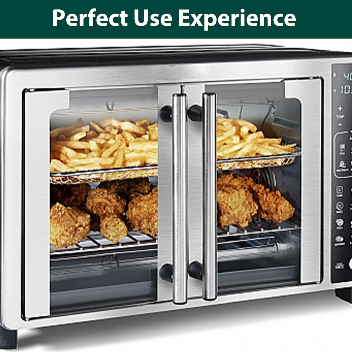 Oven Rack Replacement Parts for Gourmia Toaster Oven Air Fryer Combo 24L GTF7655 GTF7465 GTF7460 Digital Counter Top Wire Rack 304 Stainless Steel 12.3’’ x 11.8’’ Metal Rack-Flat Accessories 1 Pcs