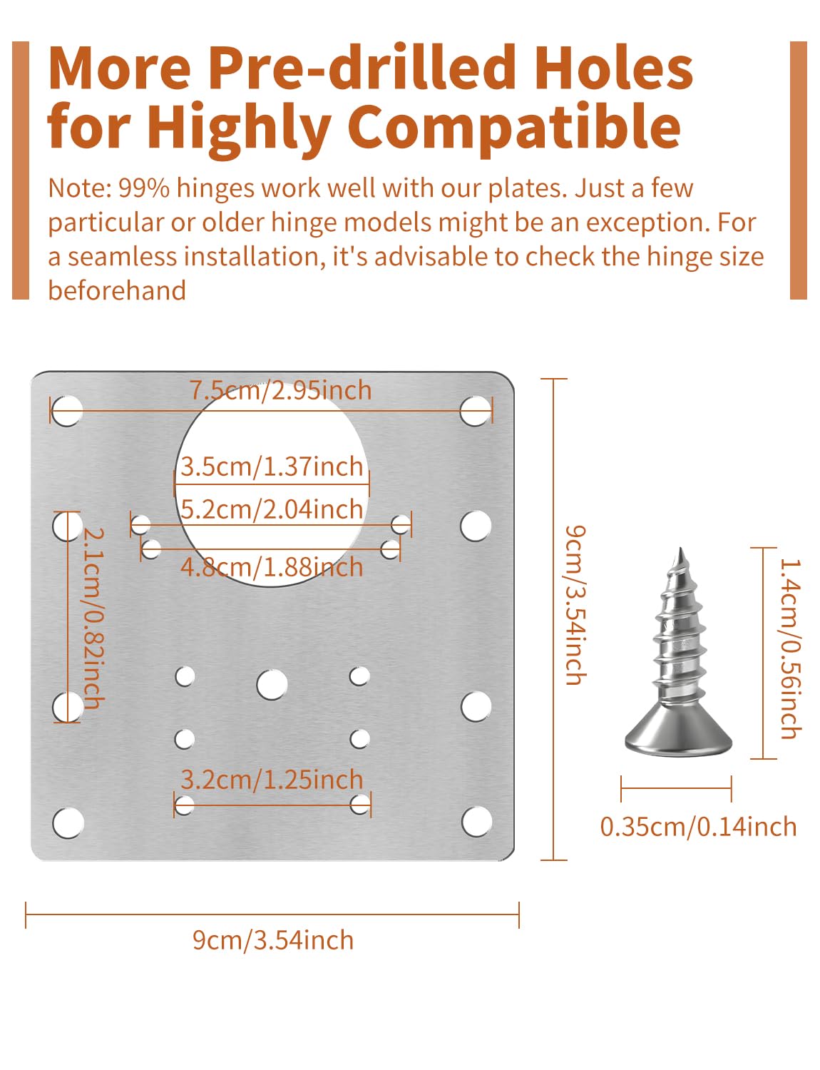 20PCS Upgraded Cabinet Hinge Repair Plate FOGZUVR Durable for Cabinet Doors