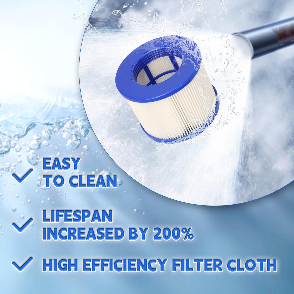 High-Efficiency Screw-In Hot Tub spa Filters Replacement (8 Filters+4 Bags)