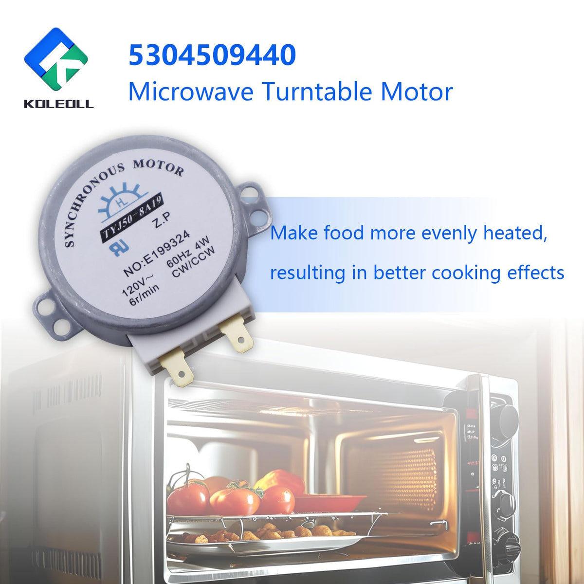 OEM 5304509440 Microwave Turntable Motor Compatible with Frigidaire 4583637 AP6230595 PS12071283 EAP12071283 Microwave Replacement Part