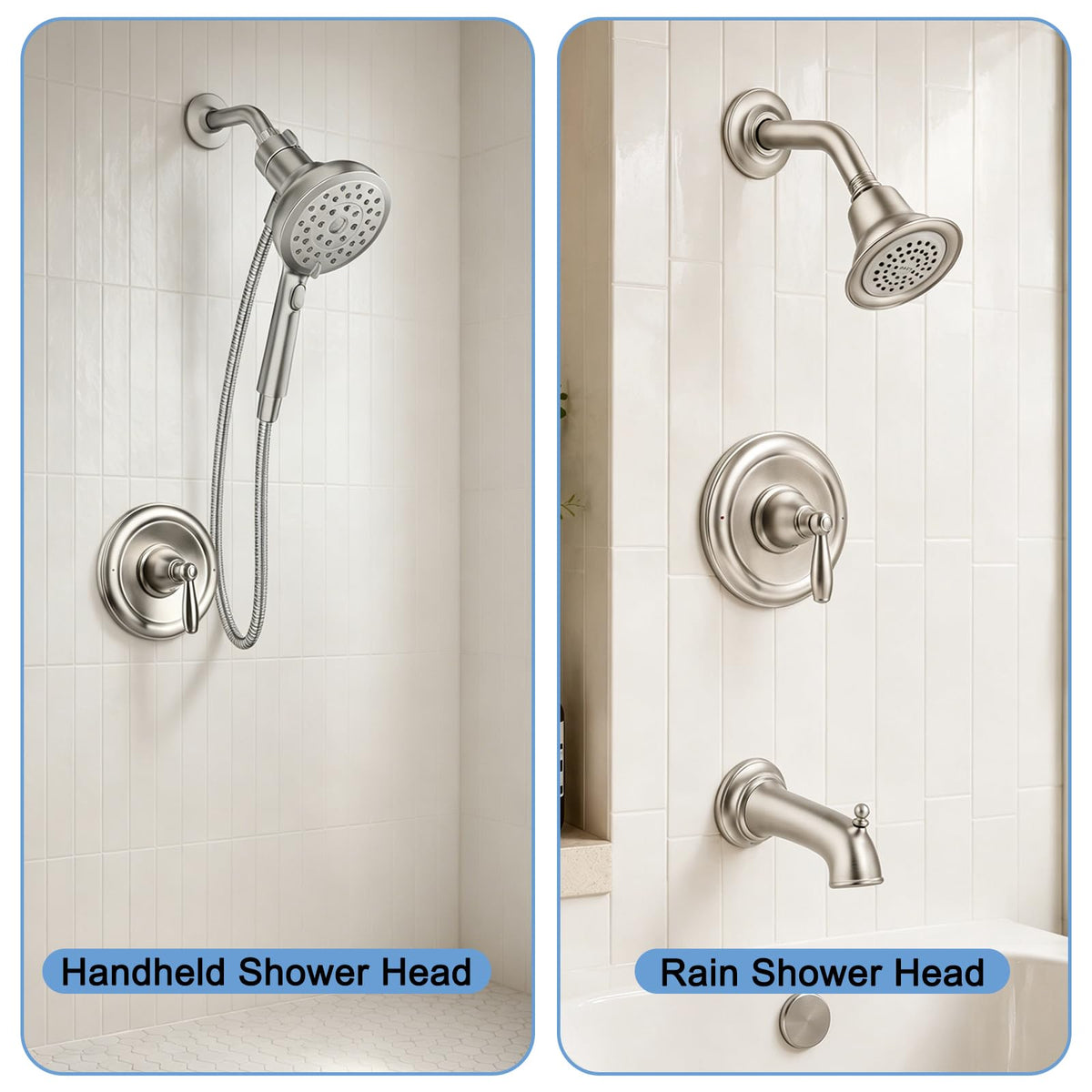 Shower Valve Trim Kit Compatible with Moen T2151BN Brantford Posi-Temp Valve, Brushed Nickel Shower Handle Replacement Kit