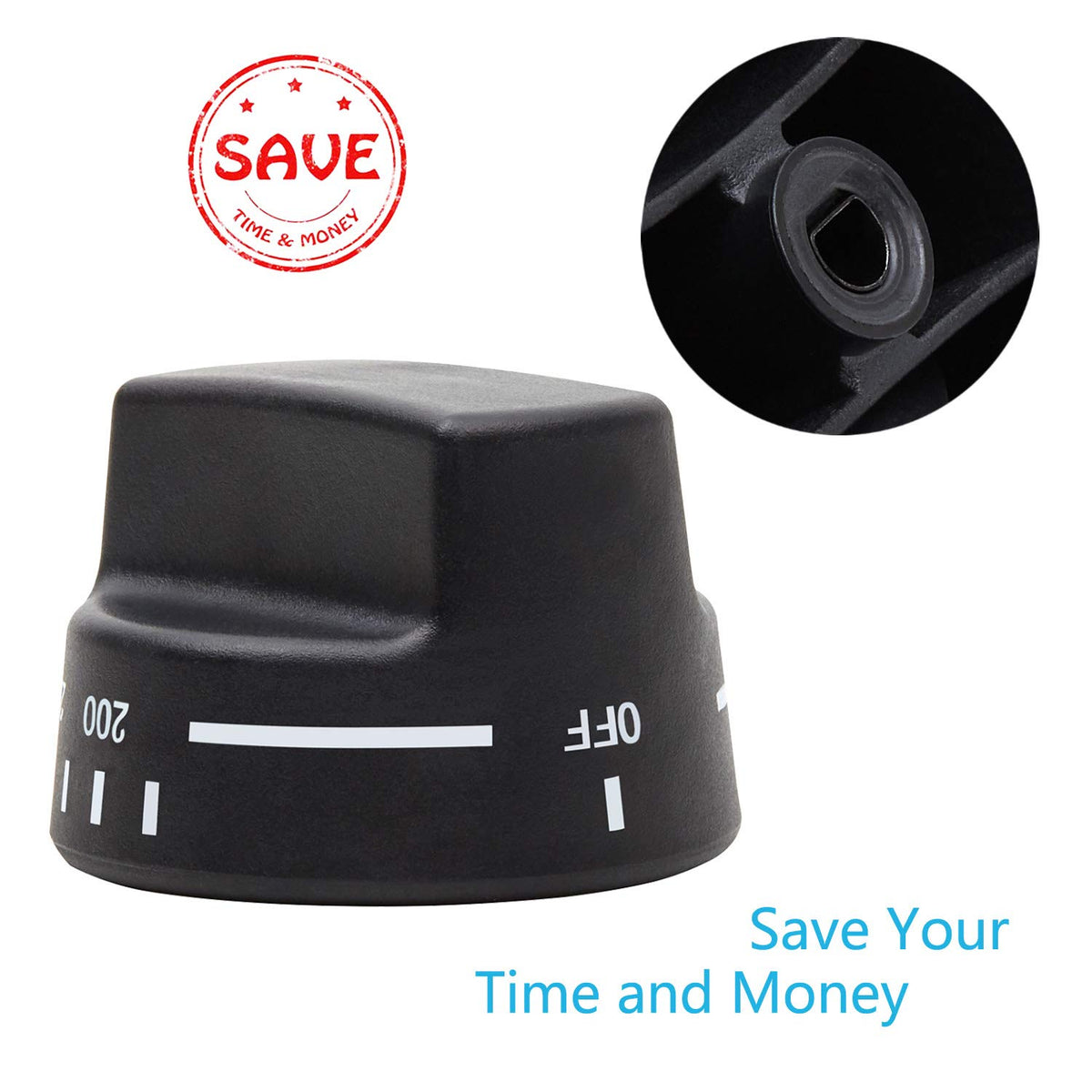 Genuine Viking PB010101 THERMOSTAT BAKE KNOB N/SBK Viking VKNPB010101