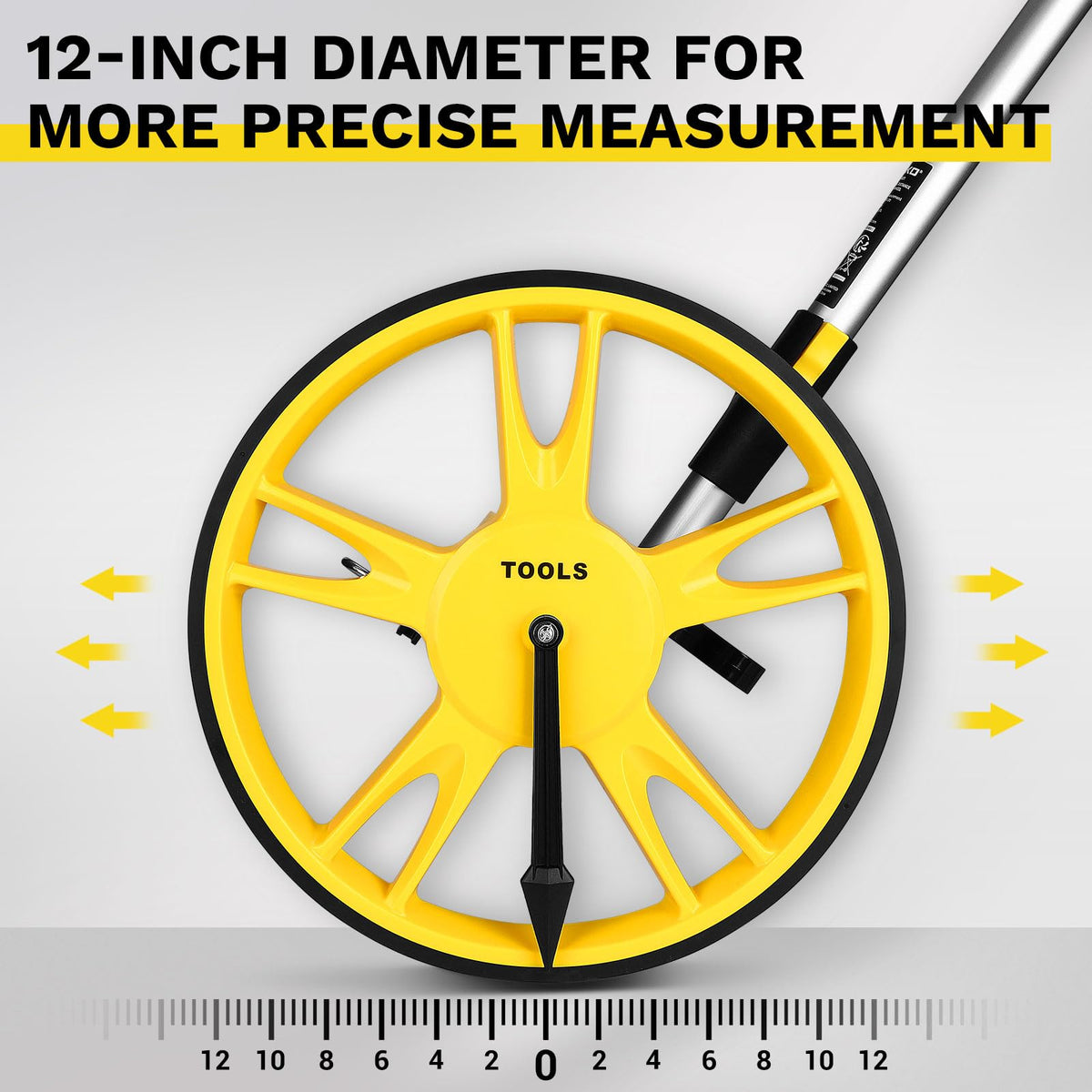 Measuring Wheel: DEKOPRO 12 Inch Measure Wheel in Feet, 99,999Ft Measuring Wheels One Key to Reset, Portable Wheel Measurement Roller with Storage Bag