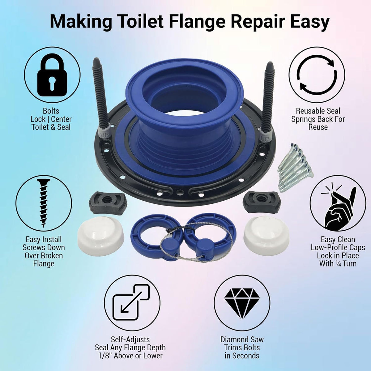One N Done 400DS Toilet Flange Repair Kit – Deepest Seal – Diamond Saw