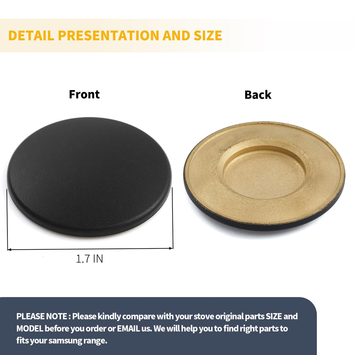 Allstare DG62-00111A Surface Small Burner Cap Repl