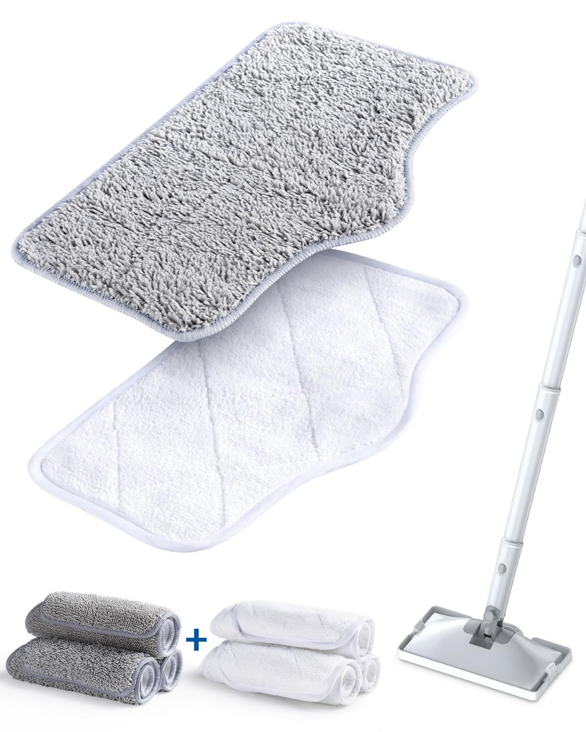 LABIGO 6 Pack Steam Mop Replacement Pads for Multi-Surface Cleaning