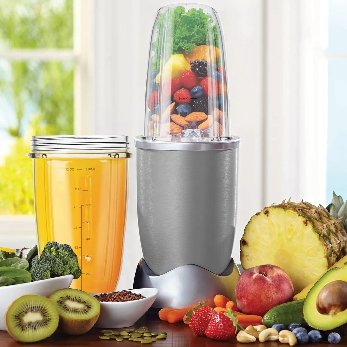 PODCAY Blender Replacement Parts for Nutribullet, 32oz & 24oz Cups with Replacement Extractor Blade, Compatible with Nutri Bullet 600W/900W Pro Blenders (3 PCS)
