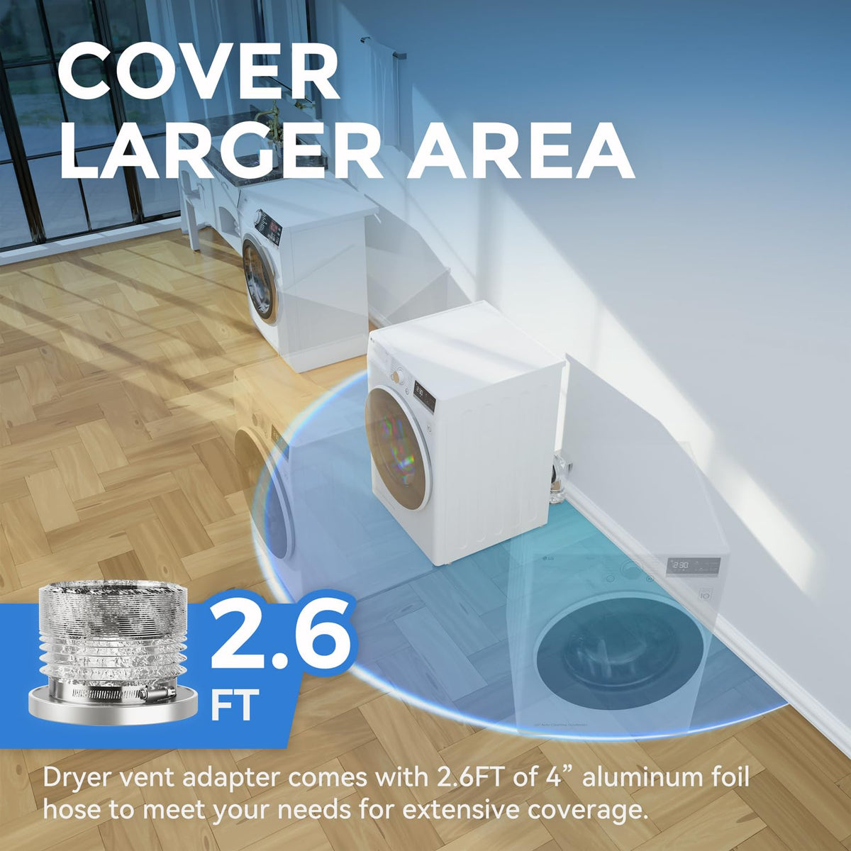JEEVONY Magnetic Dryer Vent Coupling DV90 Airtight