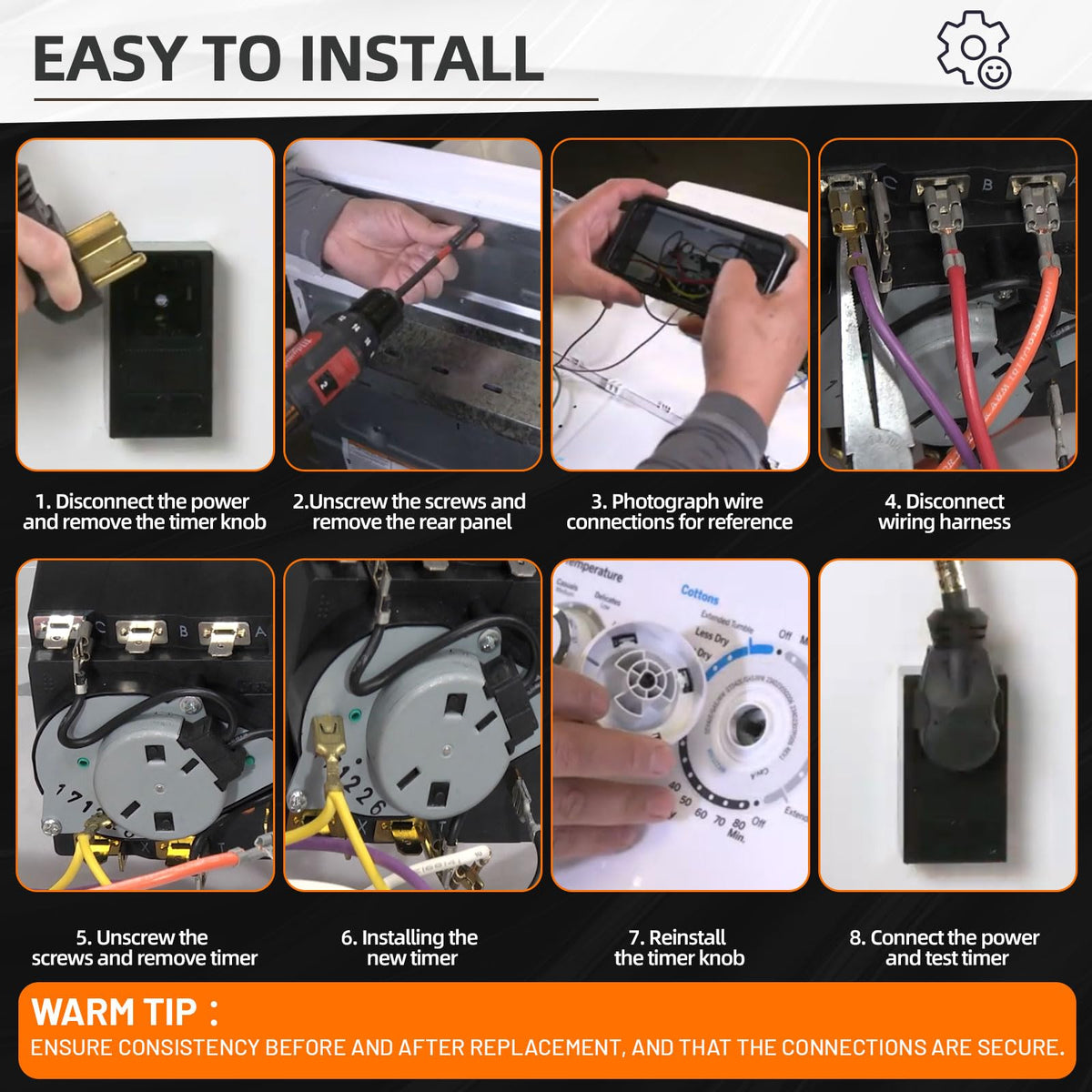 GTD33EASK0WW GTX22EASK0WW GTX33EASK0WW Fits for GE Dryer Timer Replacement