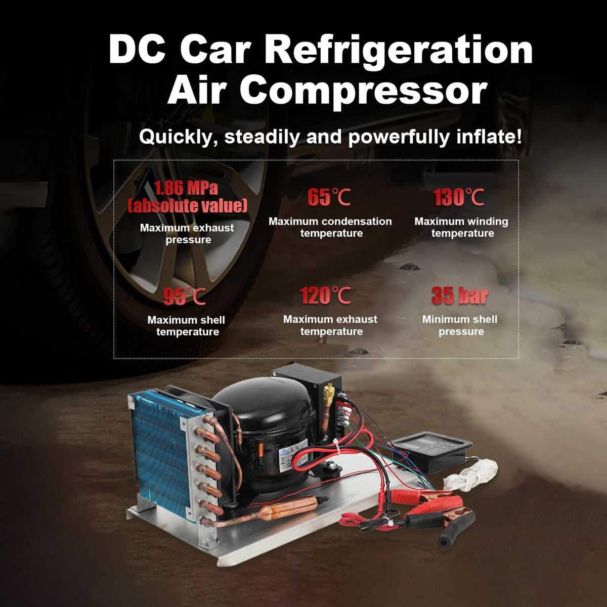 DC 12-24V Car Refrigeration Air Compressor Fridge 