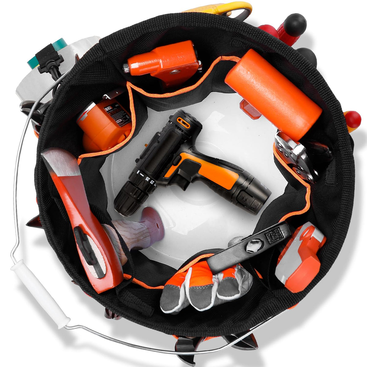 WISEPRO Bucket Tool Organizer with 30 Pockets Fits for 5 Gallon Bucket