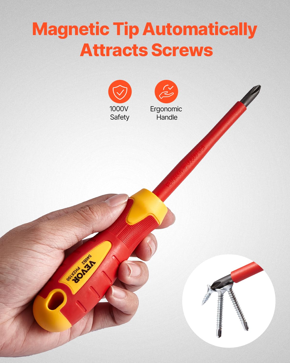 VEVOR Insulated Screwdriver Set, 1000 V Insulated Electrician Tool Set