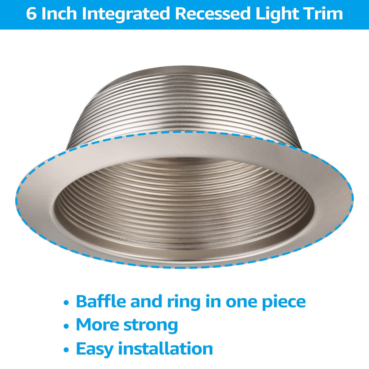 TORCHSTAR 6-Pack 6 Inch Integrated Can Light Trim