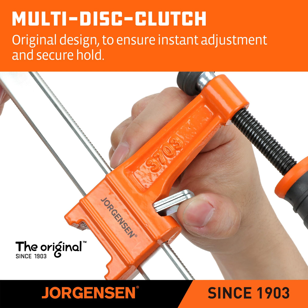 JORGENSEN 4-Pack Steel 600LBS Bar Clamps Set, 6" (2) & 12" (2) F-Clamps