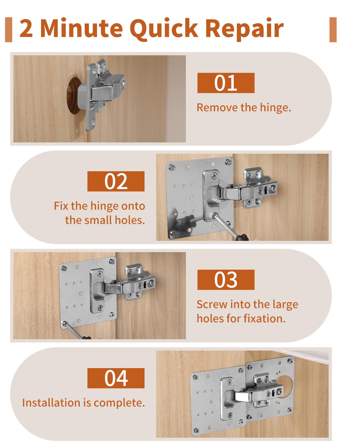 20PCS Upgraded Cabinet Hinge Repair Plate FOGZUVR Durable for Cabinet Doors