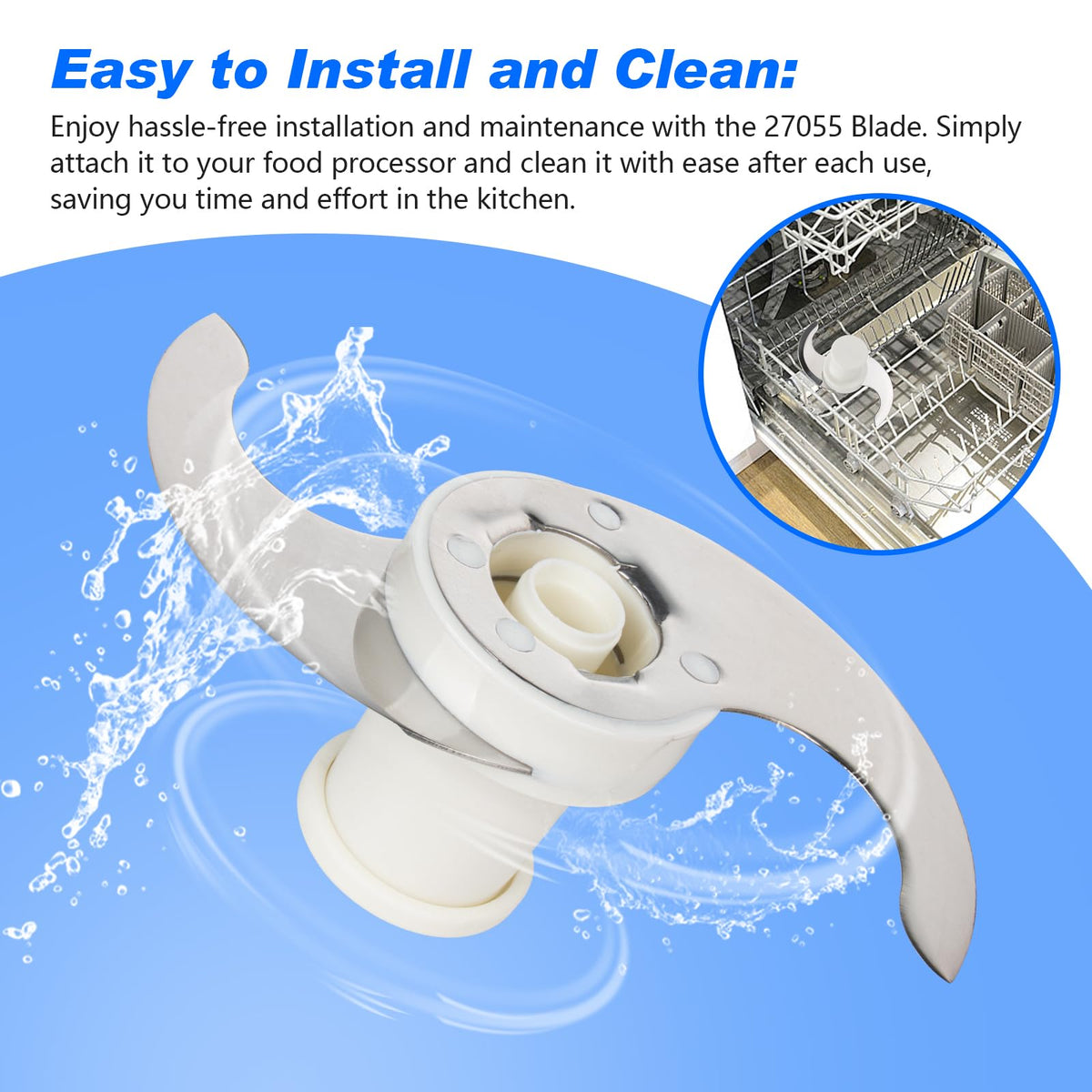 Anlvxin 27055 Stainless Steel S Blade Food Processor Part