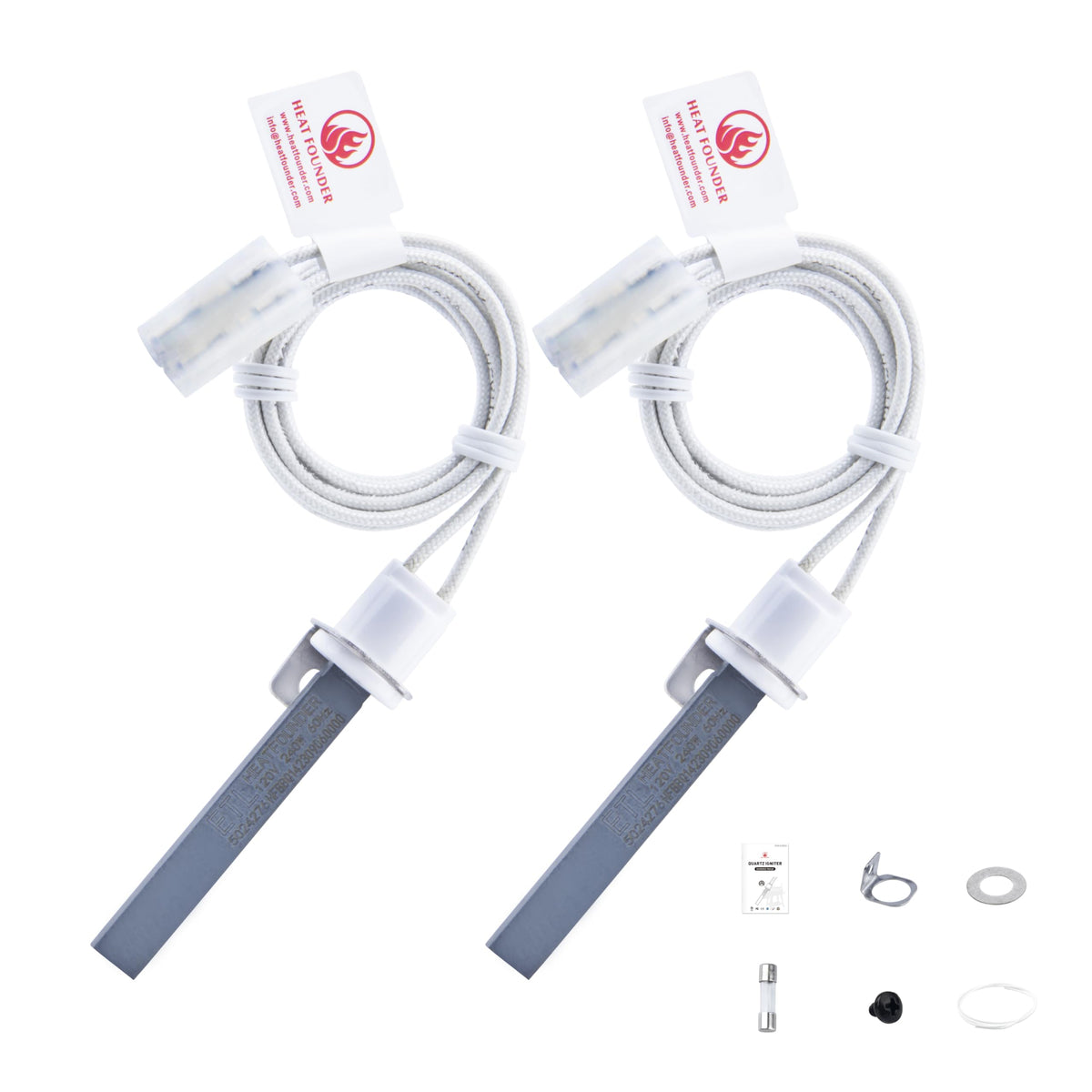 HEATFOUNDER 90S Ignition Time Silicon Nitride Hot Rod Igniter Pellet Grill Igniter Rod for Pitboss Camp Chef 100% Pit Boss Igniter Replacement Hot Rod Igniter Heating Element