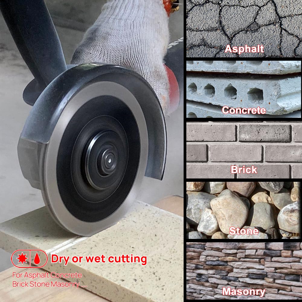 DT-DIATOOL Sandwich Tuck Point Blade - 4-1/2 Inch Mortar Raking Crack Chaser Dual Diamond Blade 7/8"-5/8" Arbor for Mortar Removal,Grout Concrete Asphalt Surfaces Repair,Masonry Brick Stone Cutting