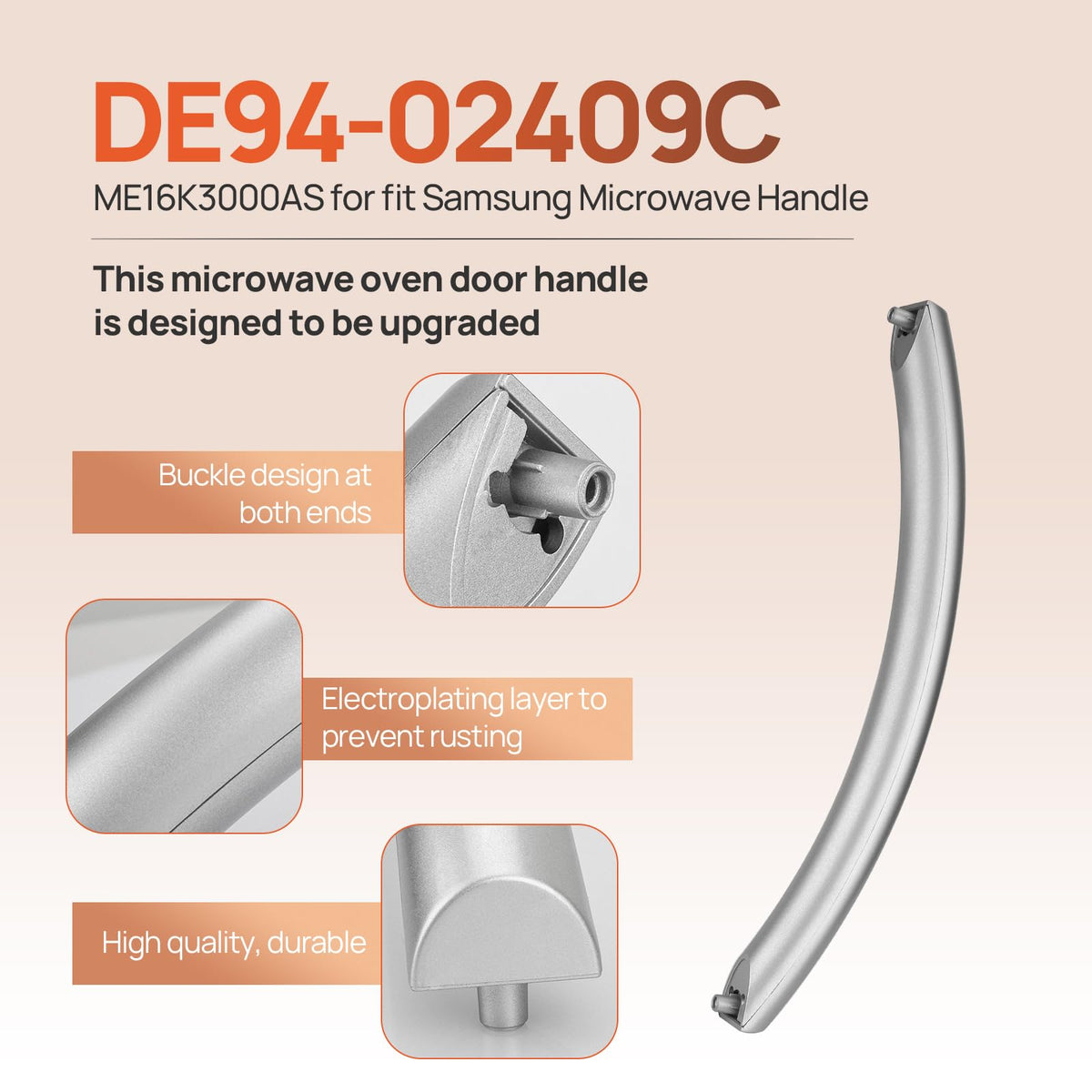 Microwave Oven Door Handle Compatible with Samsung