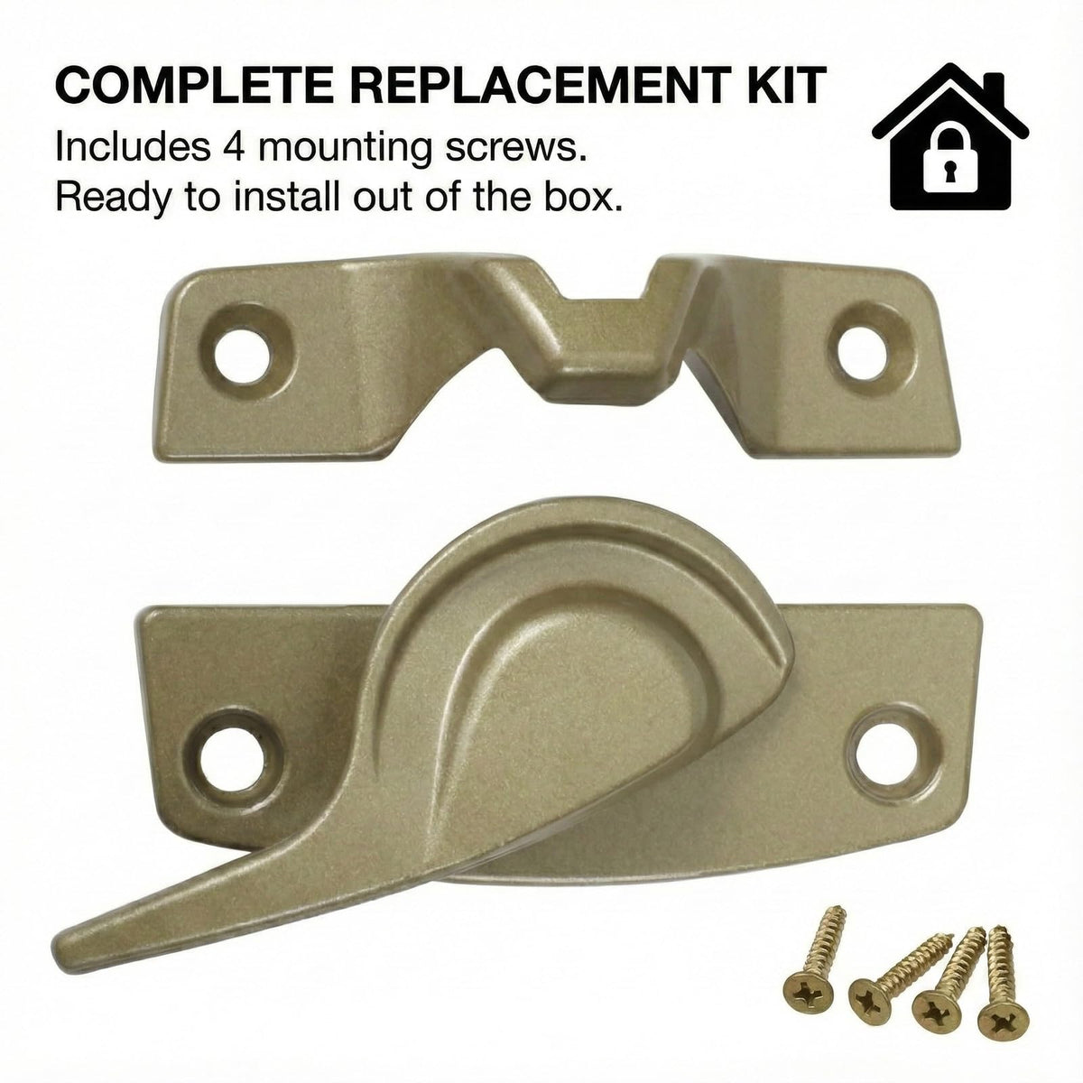 Window Latch for Andersen Window Lock Replacement, Metal Sash Lock and Keeper for Andersen Window (1968 to 1994)