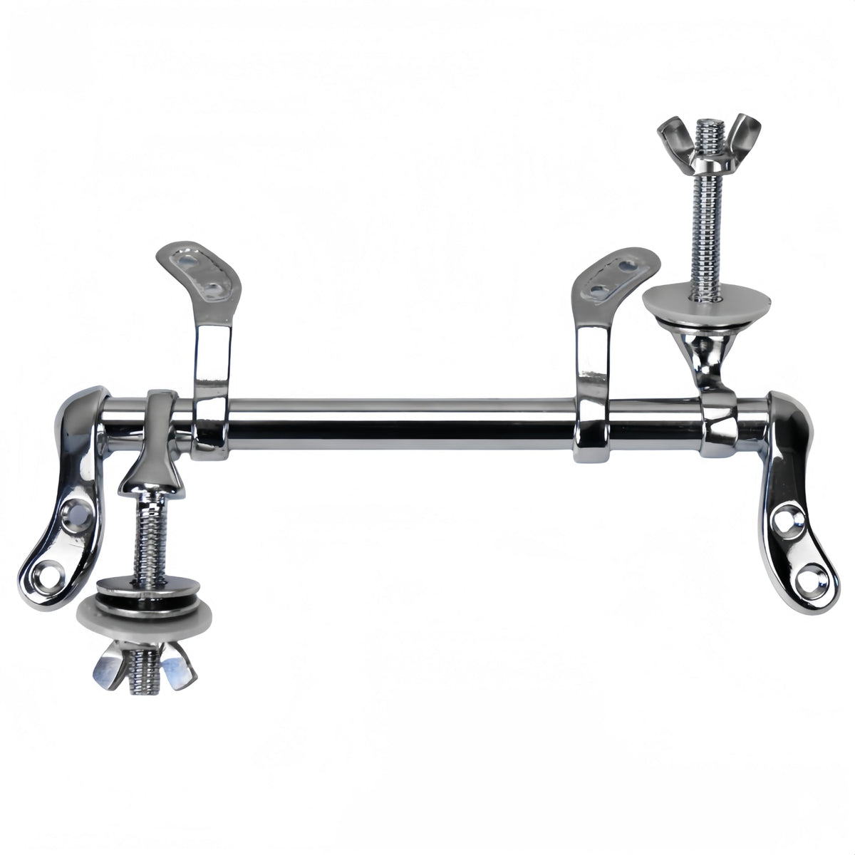 Meaferks Toilet Seat Hinges, Resistant Chrome Finish, Fixed 140mm Standard Toilets Hole Distance, Easy Installation, Replacement Parts for Wood Toilet Seats (MFH01)