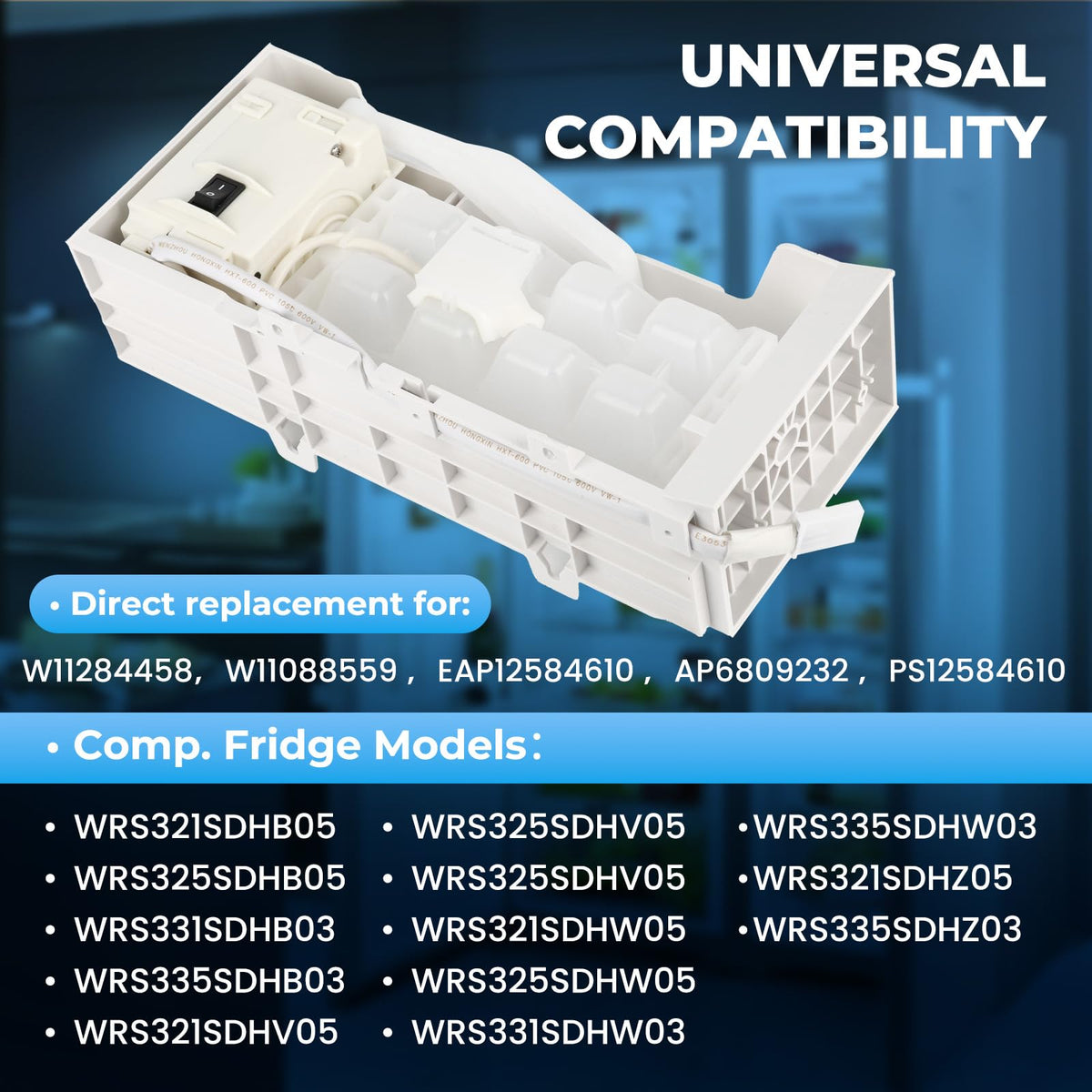 W11284458 W11088559 Refrigerator Ice Maker Replace