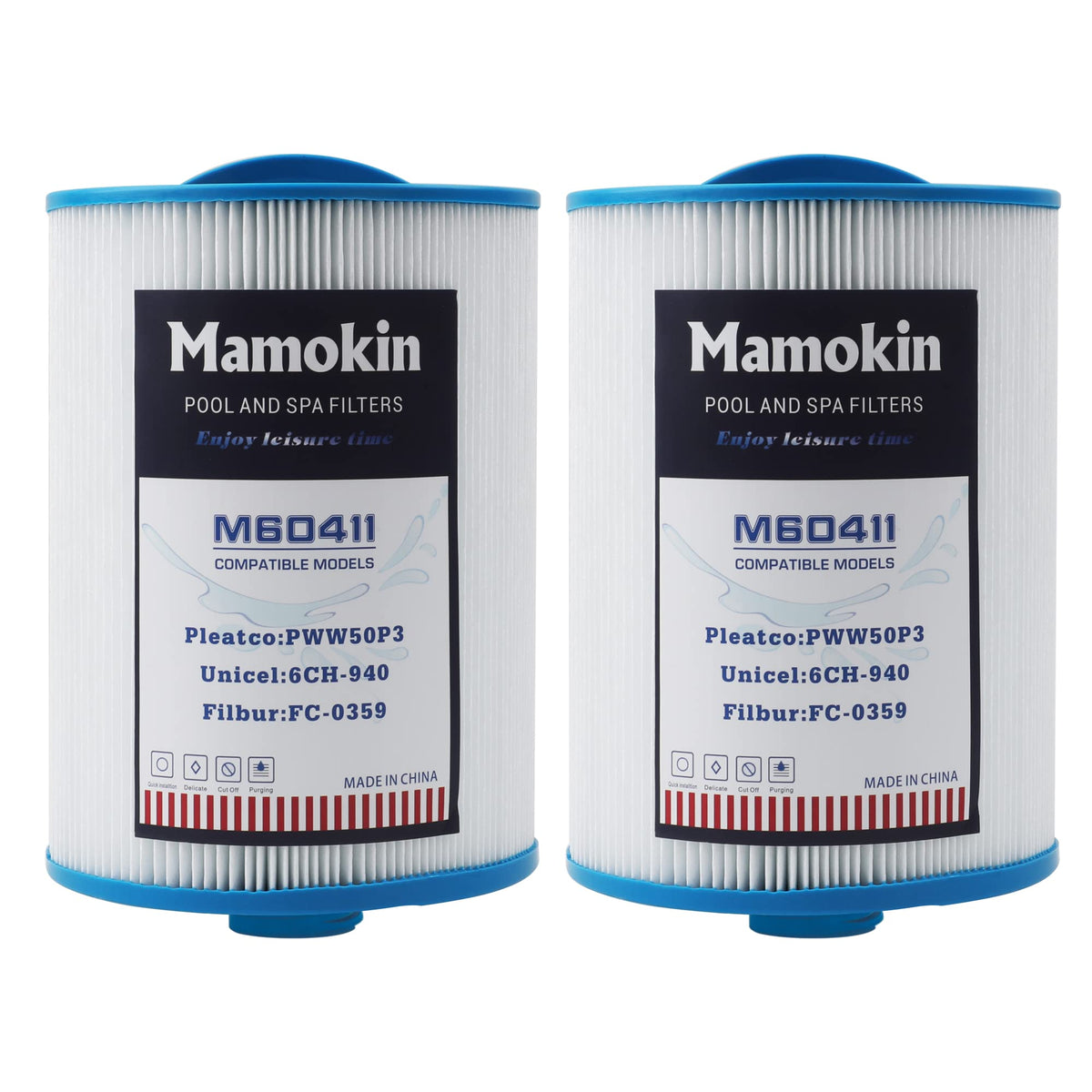 Mamokin PWW50 Spa Filter, Replaces FC-0359, 6CH-940, PWW50P3, 25252, 2 Pack