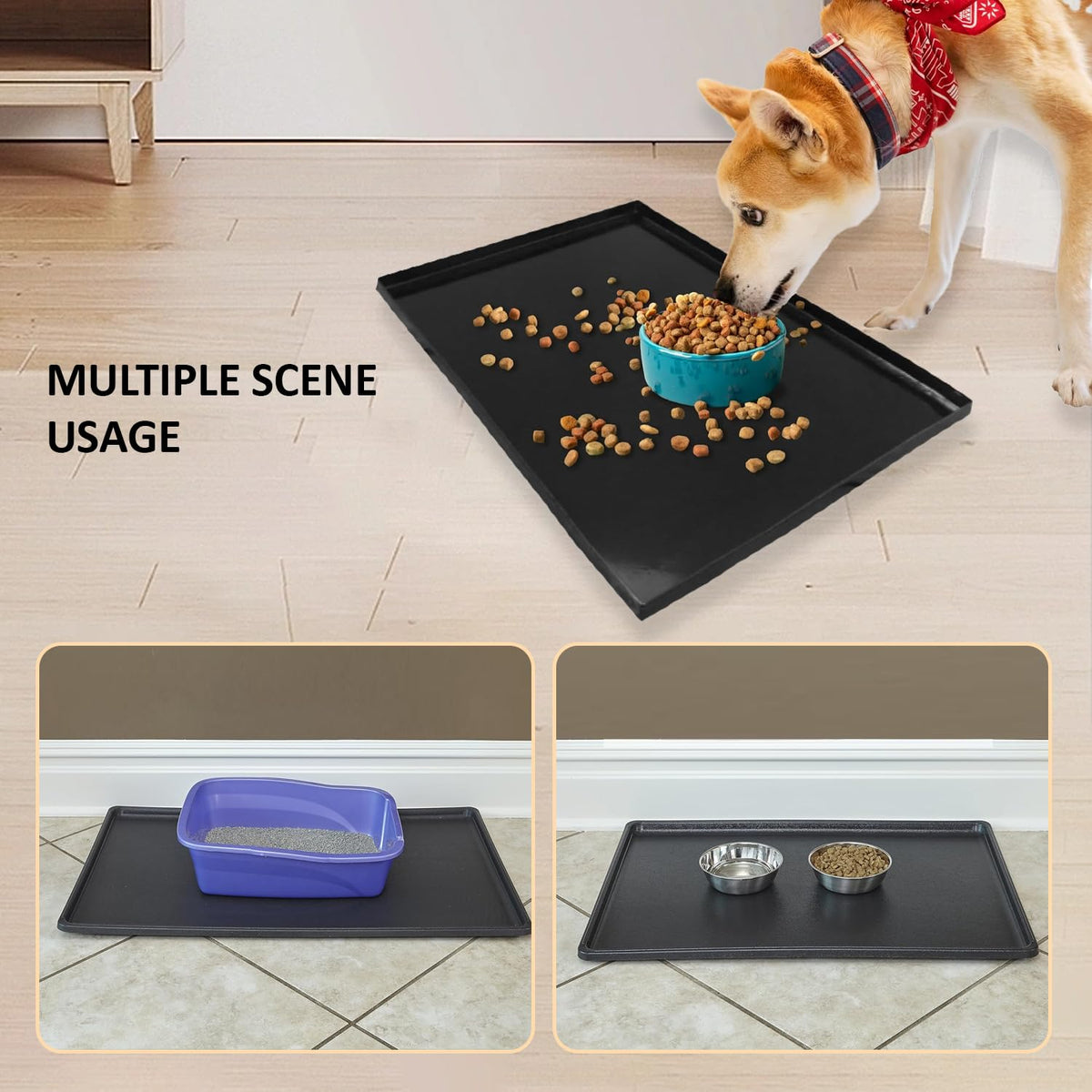 Holywarm Replacement Tray for Dog Crate Pans Large 48 Inch Plastic Bottom Pan for Pet Kennel Crate Liner Trays (48 inch)