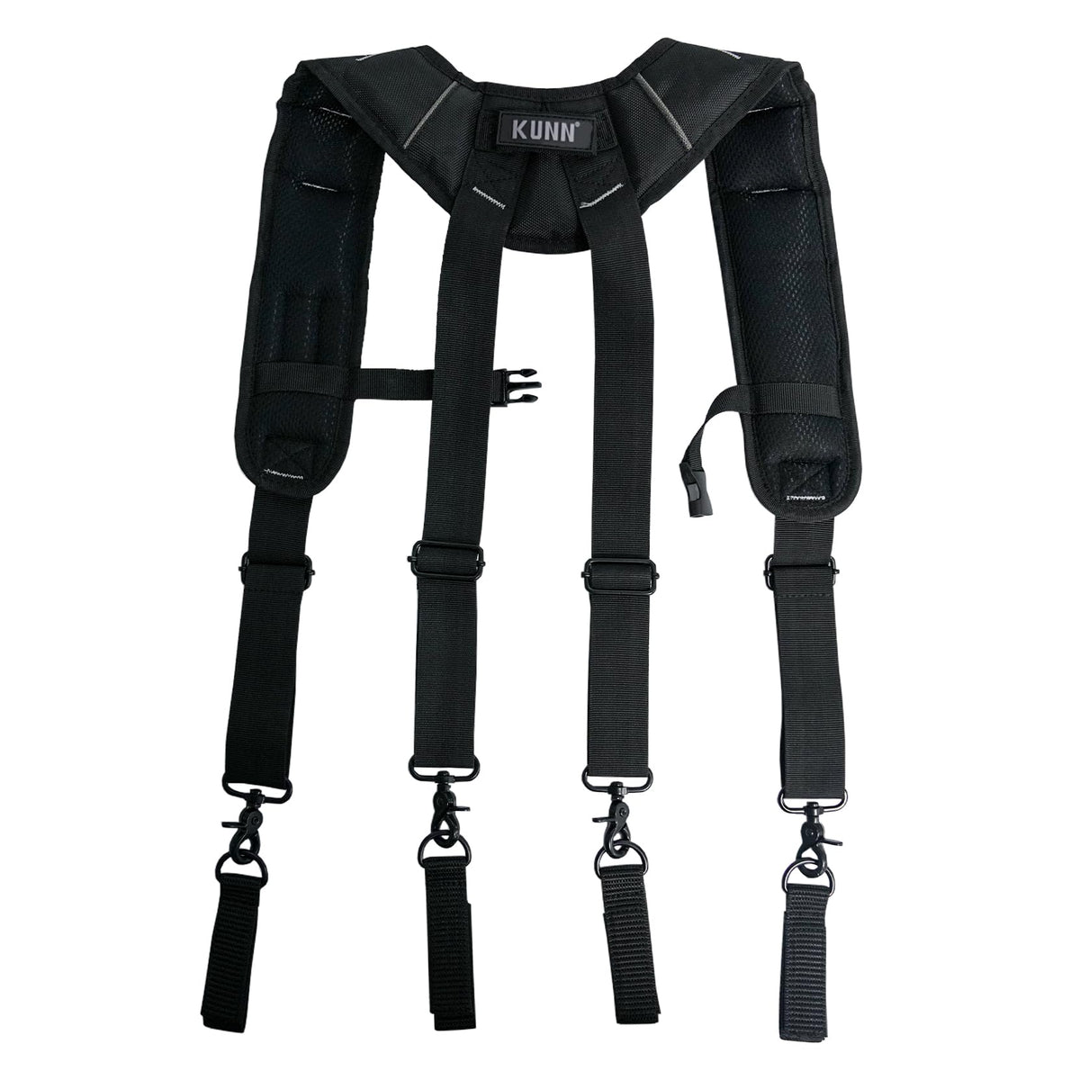 KUNN Tool Belt Suspenders, Padded 4-Point Work Suspender for Men