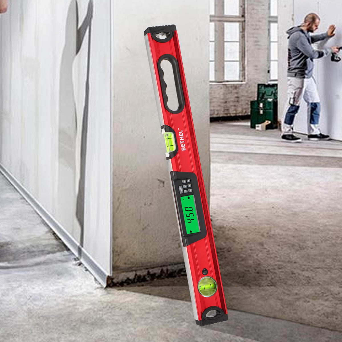 BETHEL 24Inch Digital Level with LCD Display Magnetic torpedo MeasuringTool
