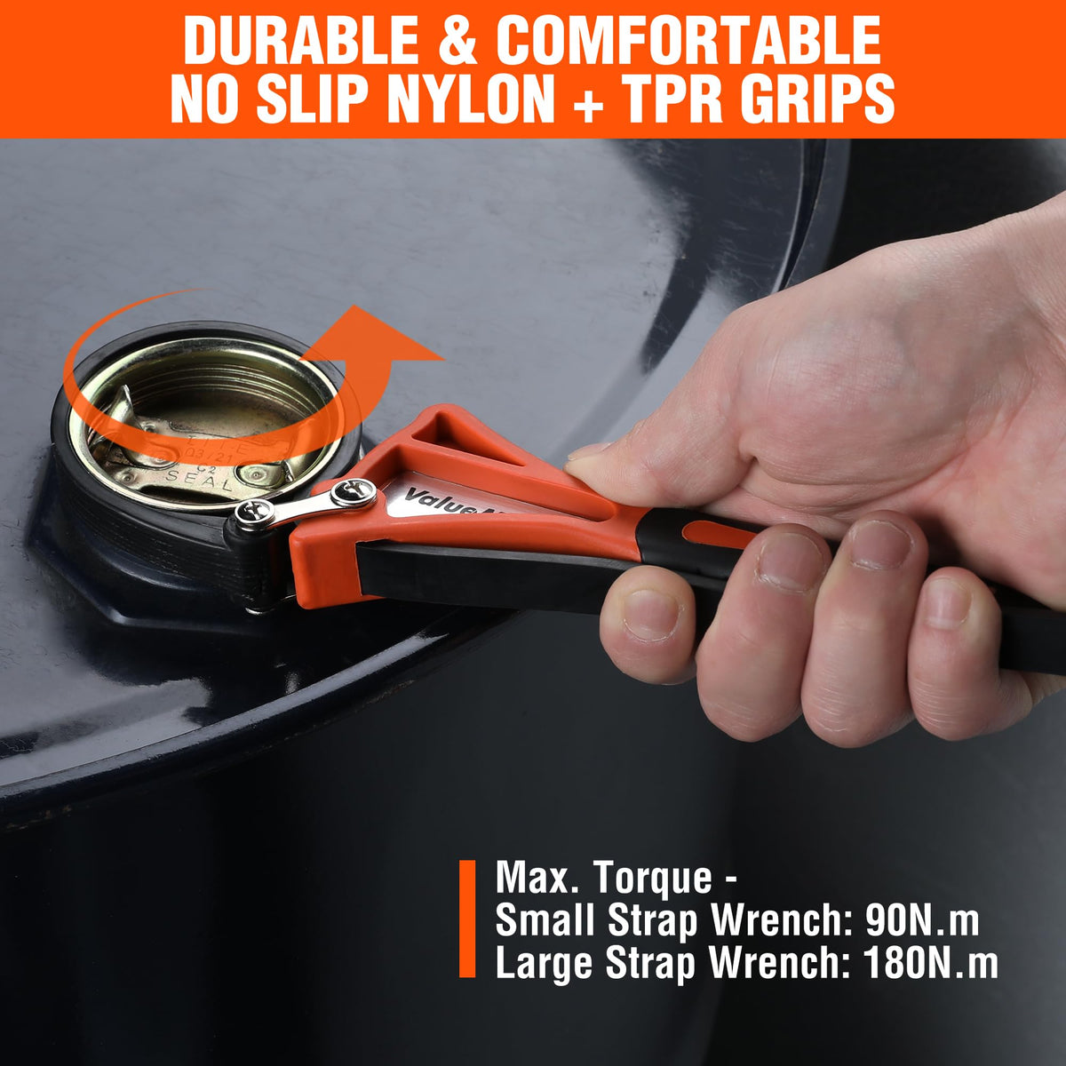 ValueMax Strap Wrench 2-piece, Adjustable Oil Filter Wrench Set