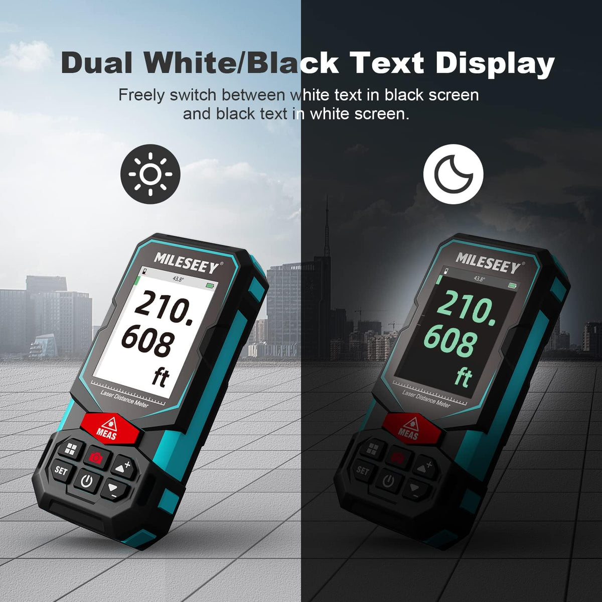 MILESEEY S7 Outdoor Laser Measure with Viewfinder Camera for Pro & DIY Use
