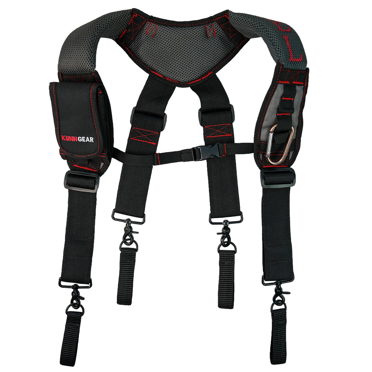 KUNN Gel-Padded Tool Belt Suspenders for Construction Work - Comfortable Support for Carpenters,Electricians & DIY