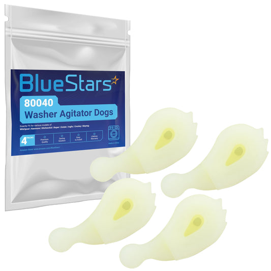 BlueStars 4 Packs 80040 Washer Agitator Dogs - Heavy Duty - Compatible with Whirlpool & Kenmore Washers - Replaces 285612 285770 3366877 387091 80040VP AP3119063 EA388034 ER80040 LP338 PS388034