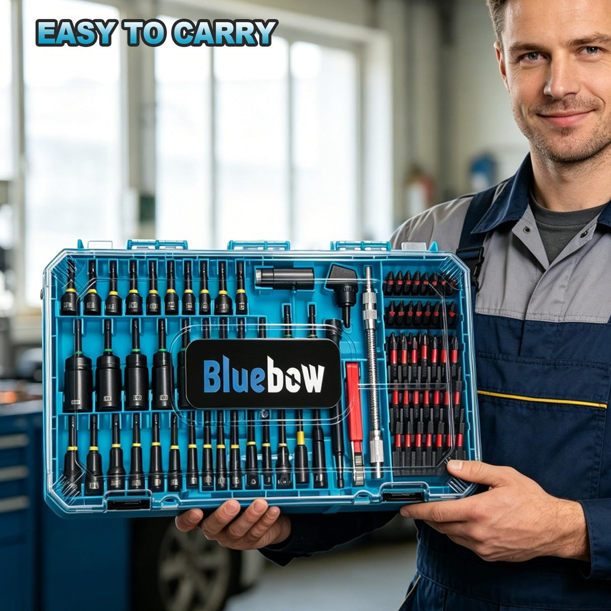86PCS Magnetic Nut Driver Set 1/4" Metric/SAE, Adapters, Power Bits, Case