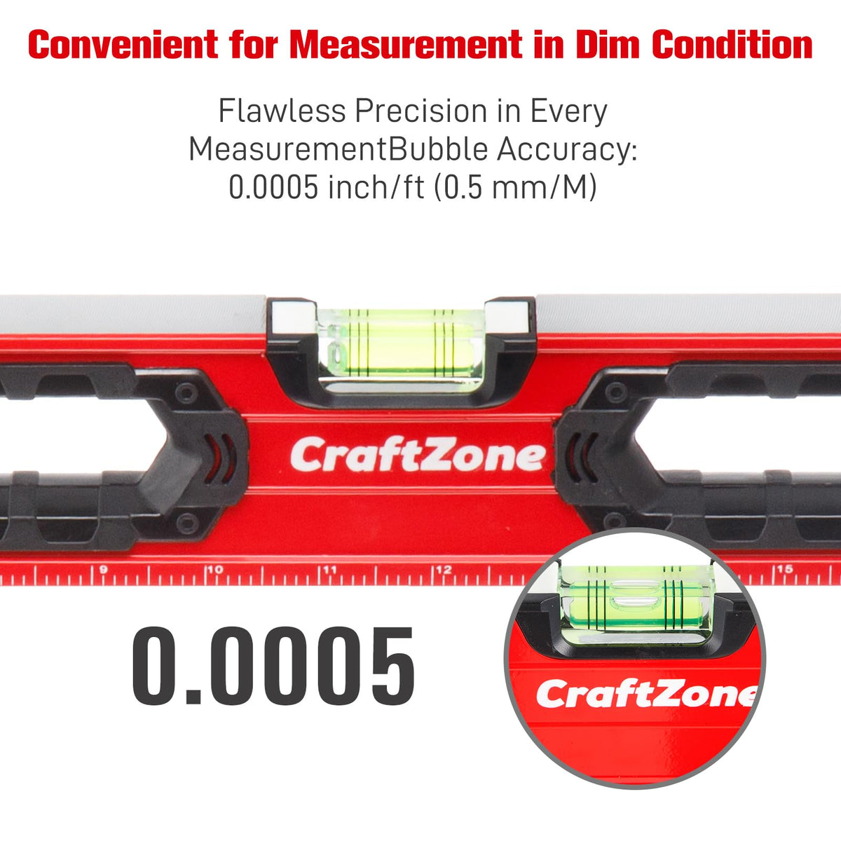 CRAFTZONE 3PC Magnetic Spirit Level Set 12",24",40" Torpedo Level