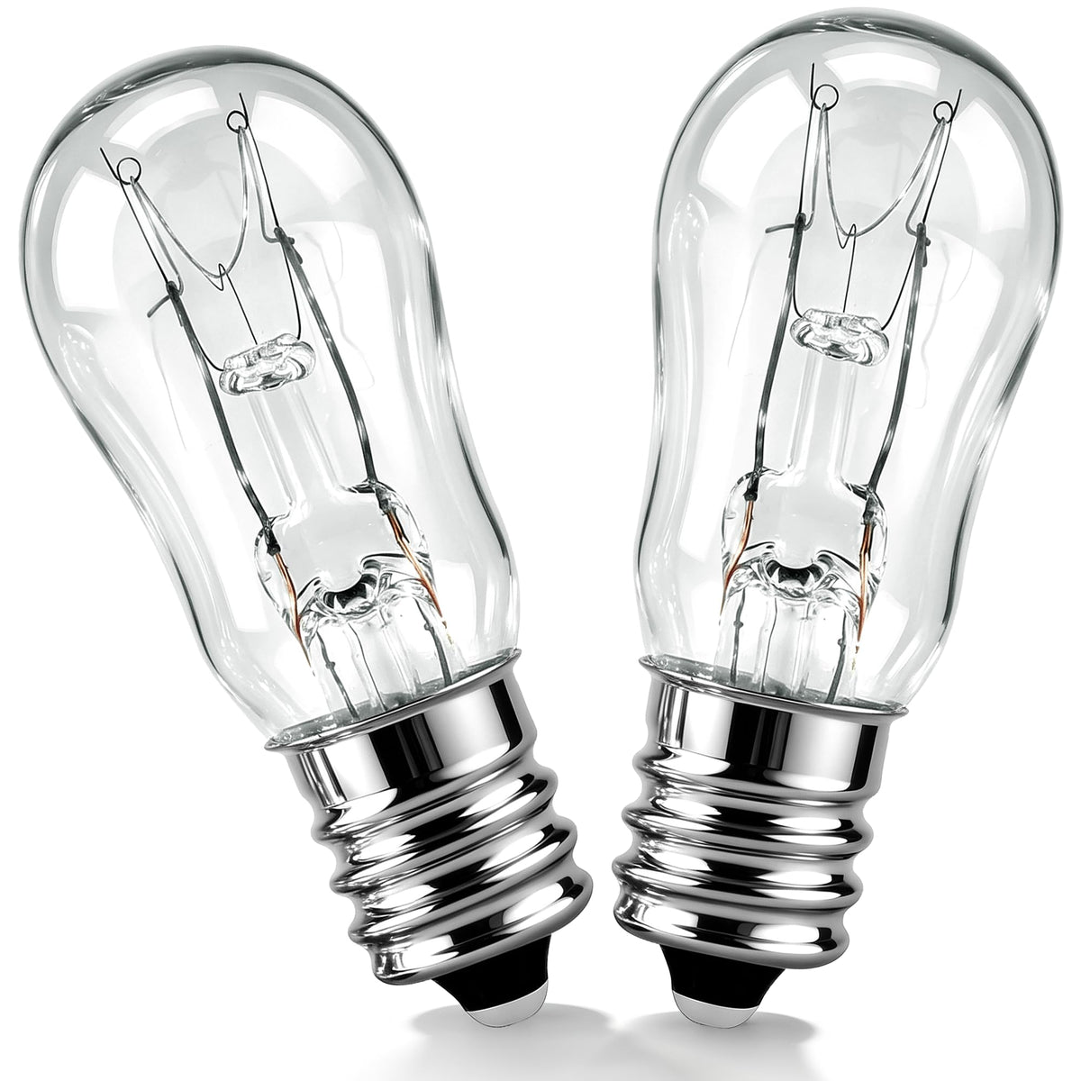 2 Pack E12 Dryer Drum Light Bulb Replacement WE05X20431, 10W, 120V