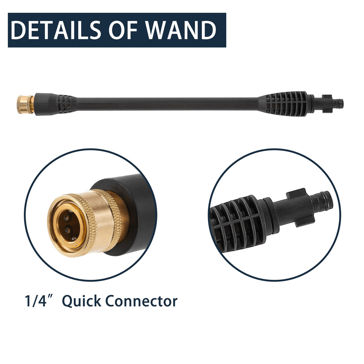 JOEJET Pressure Washer Replacement Gun with Jet Wand and 5 Nozzle Tips