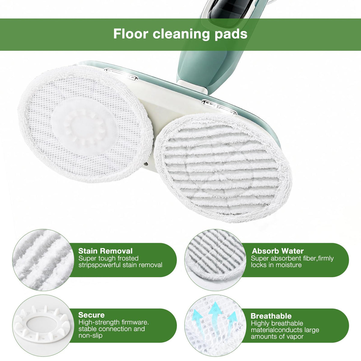 8 Pack Steam Mop Replacement Pads for Shark Steam Scrub Mop Pads