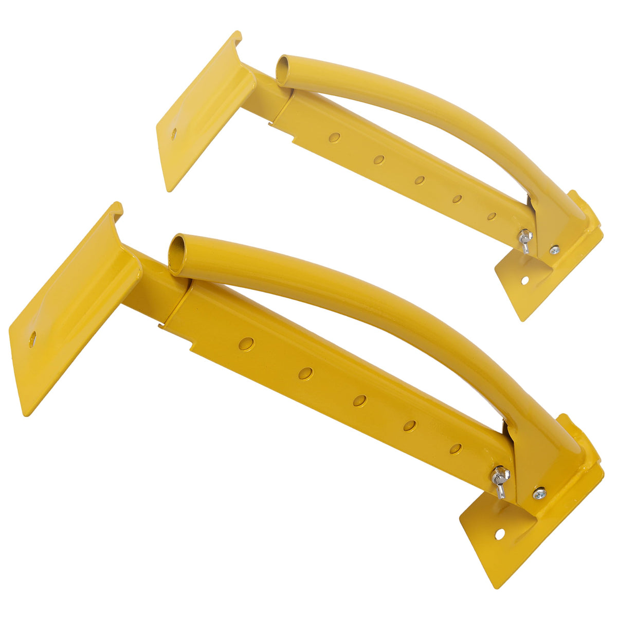 STARZEY Heavy Duty Steel Brick Tong Lifter Non-Slip Grip for Construction Home Renovation Garden Projects Versatile Brick Carrier Tool (Yellow / 2 Pack)