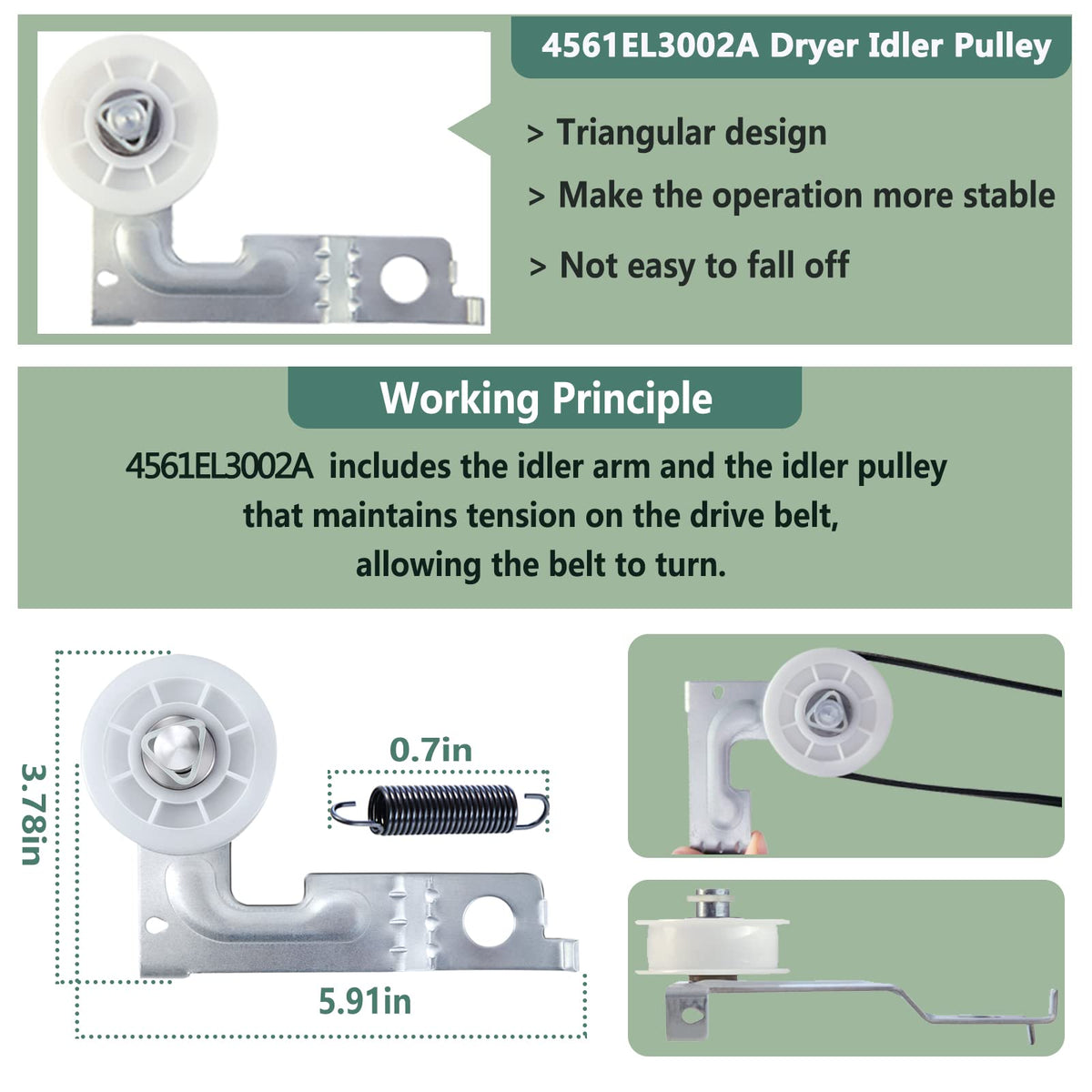 Upgraded Dryer Repair Kit Compatible with LG Kenmo