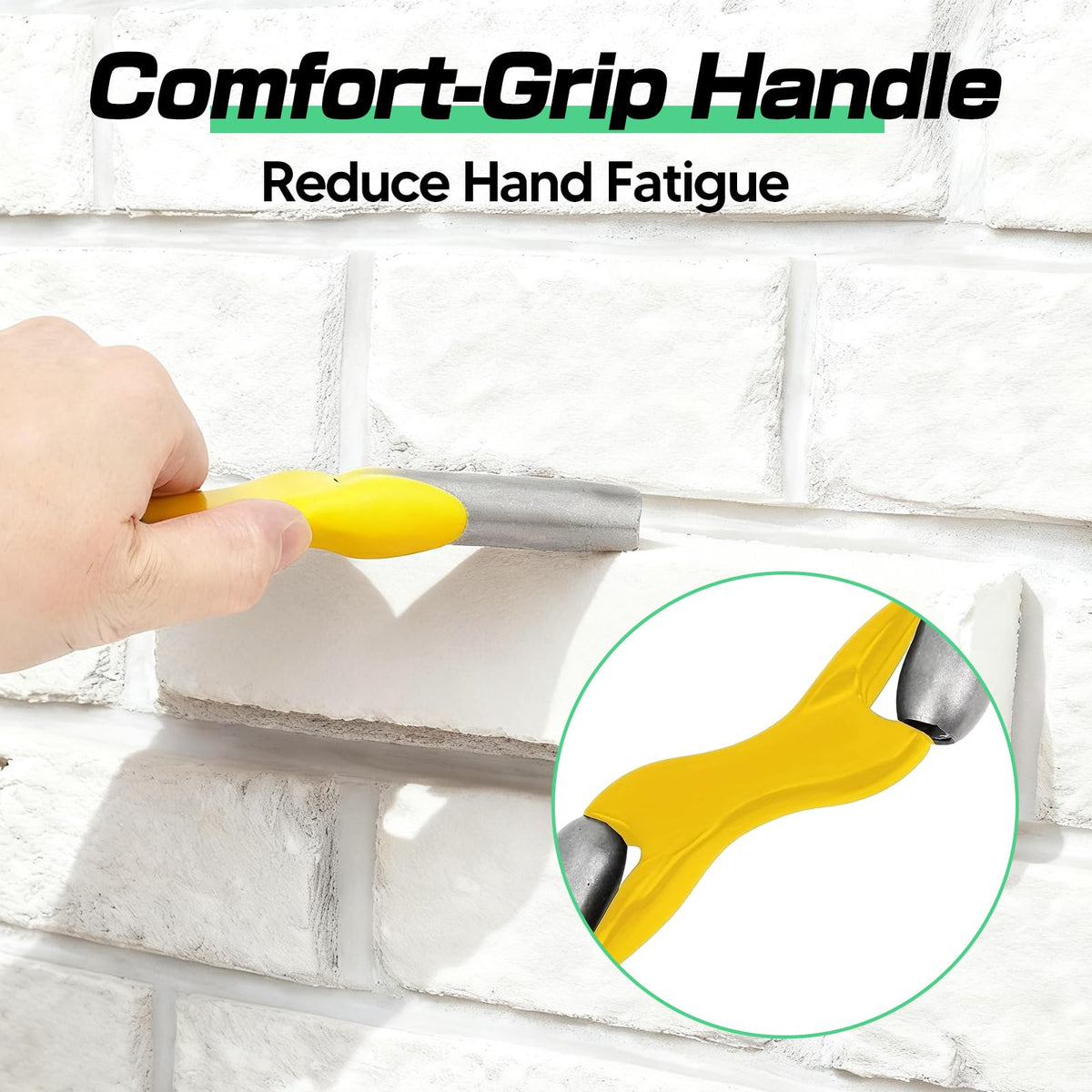Qianly Masonry Brick Jointer Tool, 4 Sizes Barrel Jointer, 1/2in, 5/8in, 3/4in, 7/8in Wall Beauty Stitcher