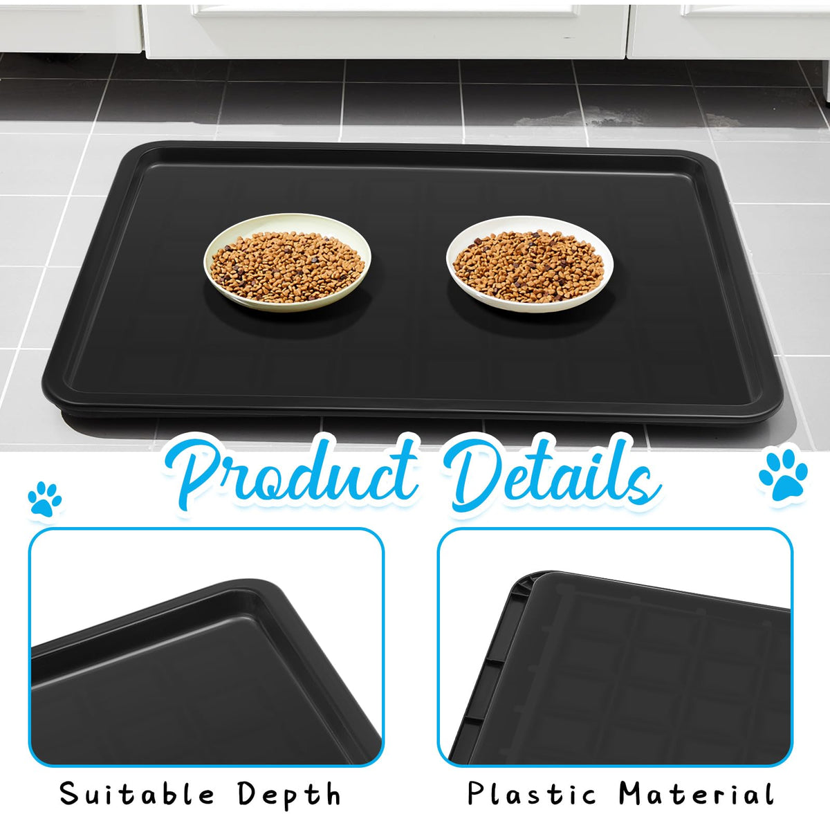 Suzile 4 Pack 27" Heavy Duty Dog Crate Replacement Tray, 26.8" x 20.7" x 1"